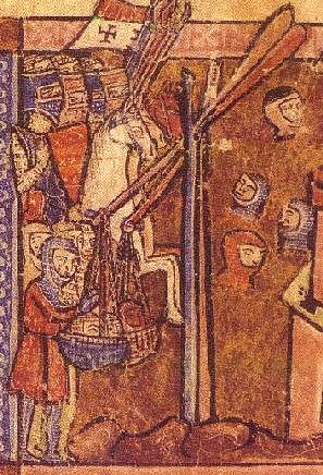 Метание отрубленных голов, «Histoires d`Outremer» XIII века